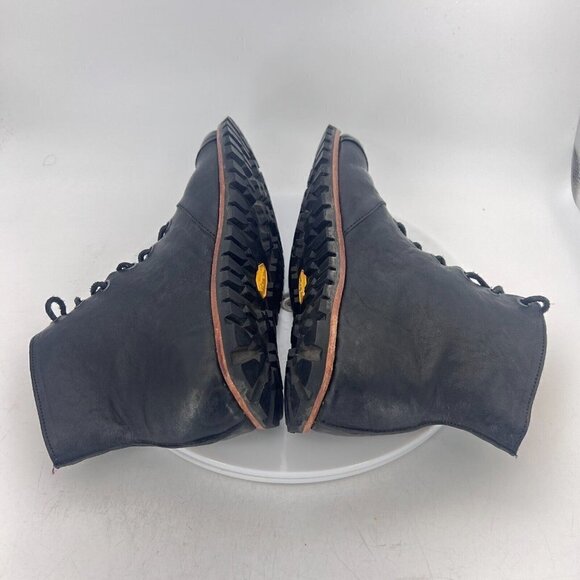 Cliff Dweller Boxer Women Size EU 42 US 12 Black Leather Vibram Cap Toe Boot - Picture 8 of 14